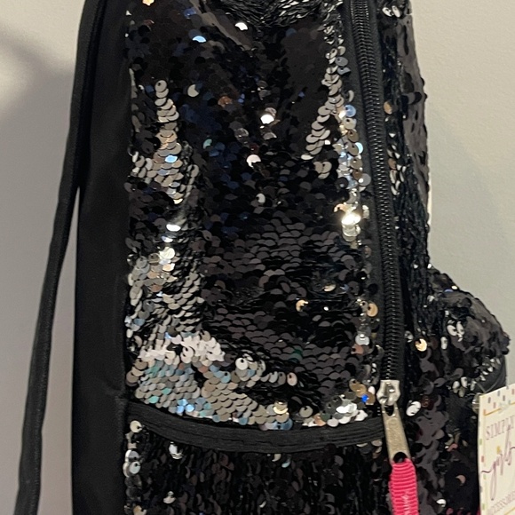 Girls French Bulldog Sequin Backpack 16” – Flip Sequins & Pink Accents - Picture 6 of 6